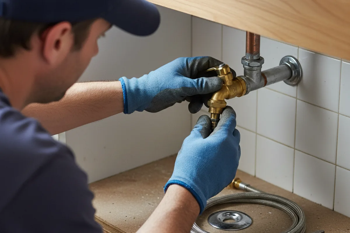 Shutoff valve and fitting work during Faucet and Fixture Repair in Lund